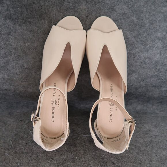 Chinese Laundry Shoes Womens 10 Pump Sandal Ankle Strap Cut Out Open Toe Formal - Picture 7 of 14